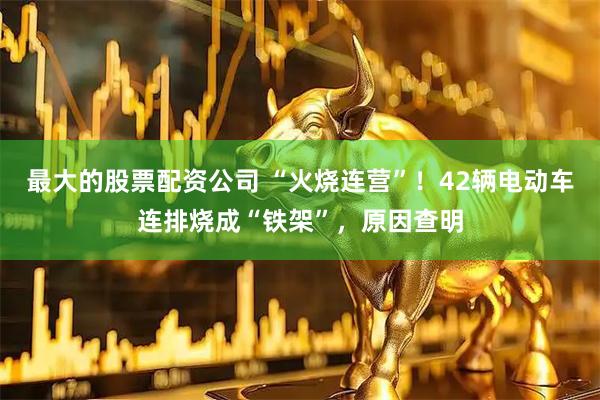 最大的股票配资公司 “火烧连营”！42辆电动车连排烧成“铁架”，原因查明